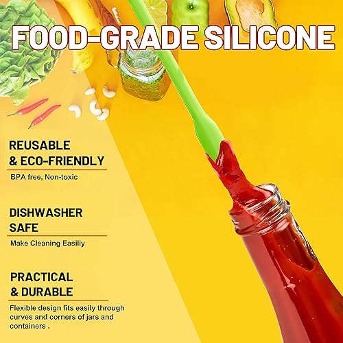 Miniatura 2 de Anaeat Mini Espátulas de Silicona  Juego de 4 Raspadores Pequeños Multifuncionales para Cocina Agitador de Loción Espátula Pequeña de Maquillaje y