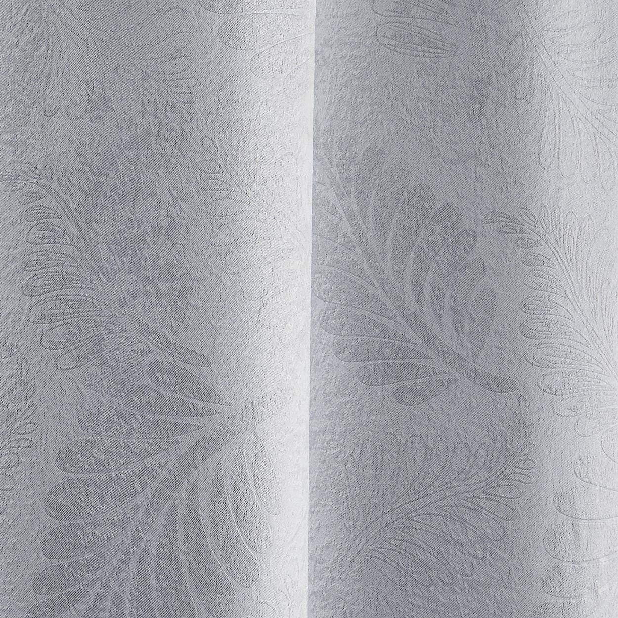WARM HOME DESIGNS Extra Wide 102 x 96 Inches Grey Ivory Color Blackout Patio Door Curtain Panel with 3D Embossed Leaf Pattern. Great for Sliding Glass Doors, or Extra Large Windows. B Ivory Patio 96”