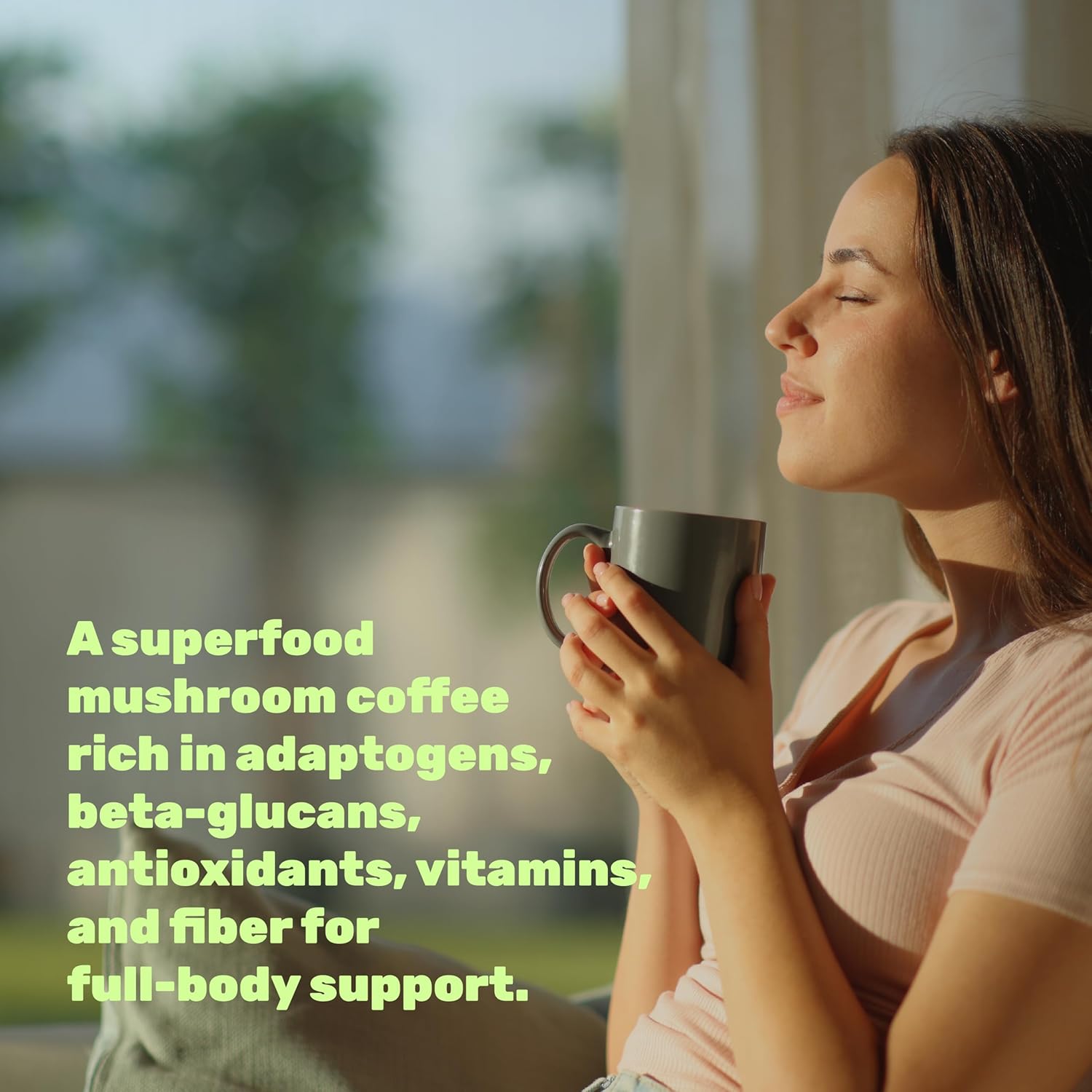 81psLeQRJ+L._SL1500_ Organic Mushroom Coffee, 10oz – 10 Adaptogenic Mushrooms with Arabica Coffee + MCT Oil for Smooth Flavor – Turkey Tail, Lions Mane, Cordyceps, Chaga, Reishi – Immune, Energy,& Brain Support Supplement