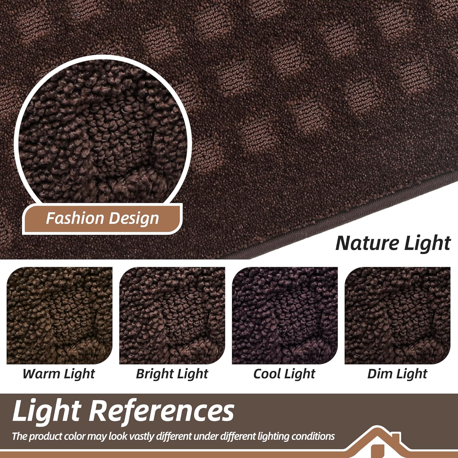 BEQHAUSE Dirt Trapper Door Mat 36" x 60", Waffle Door Mats Indoor Entrance, Dog Doormats for Mud Paws Absorbent and Dirt Resist Floor Mats Non-Slip Washable Rugs for Entryway Welcome Mat, Dark Brown