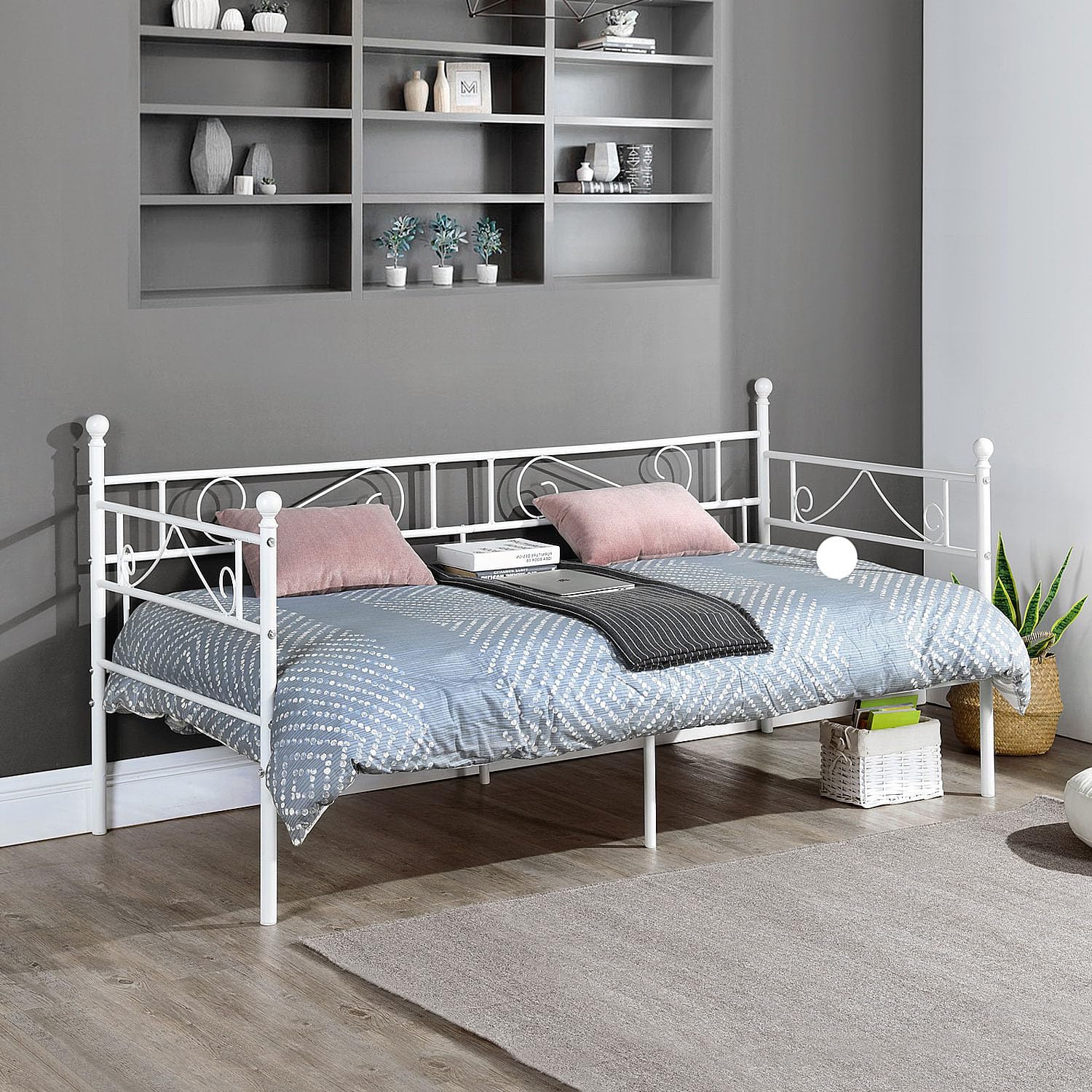 Sofa Bed Frame Metal Daybed Frame Guest Sofa Bed Daybeds For Living Room Bedroom Black - View #6