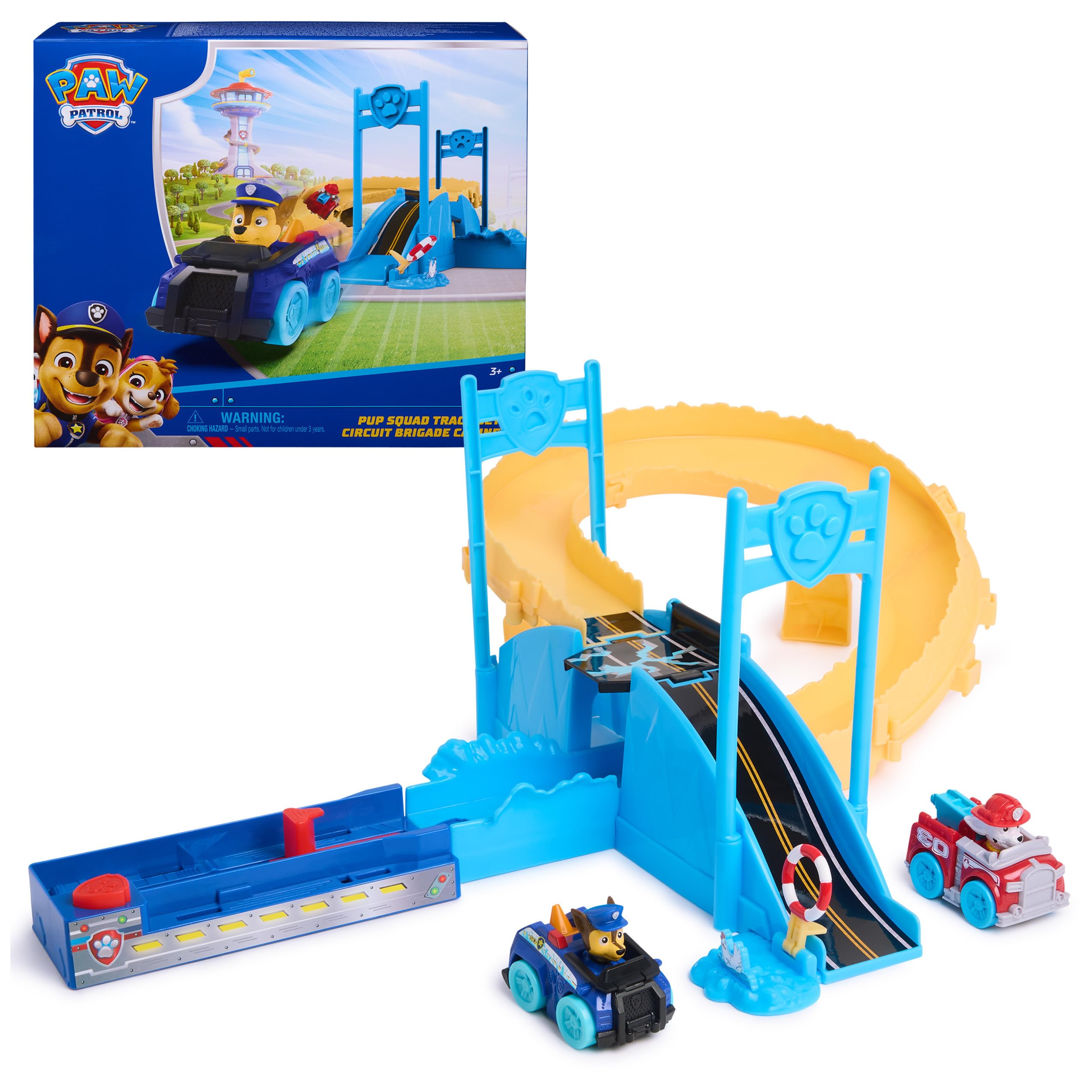 Photo 1 of *MISSING PARTS - see clerk notes*
PAW Patrol Pup Squad Track Set, Looping Track Playset & Vehicle Launcher with Chase & Marshall Toy Cars, Kids Toys for Boys & Girls Ages 3 and Up