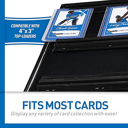 Miniatura 4 de Franklin Sports Marco de exhibición de béisbol + tarjetas de intercambio, vitrina para deportes, coleccionista + tarjetas de intercambio, funda