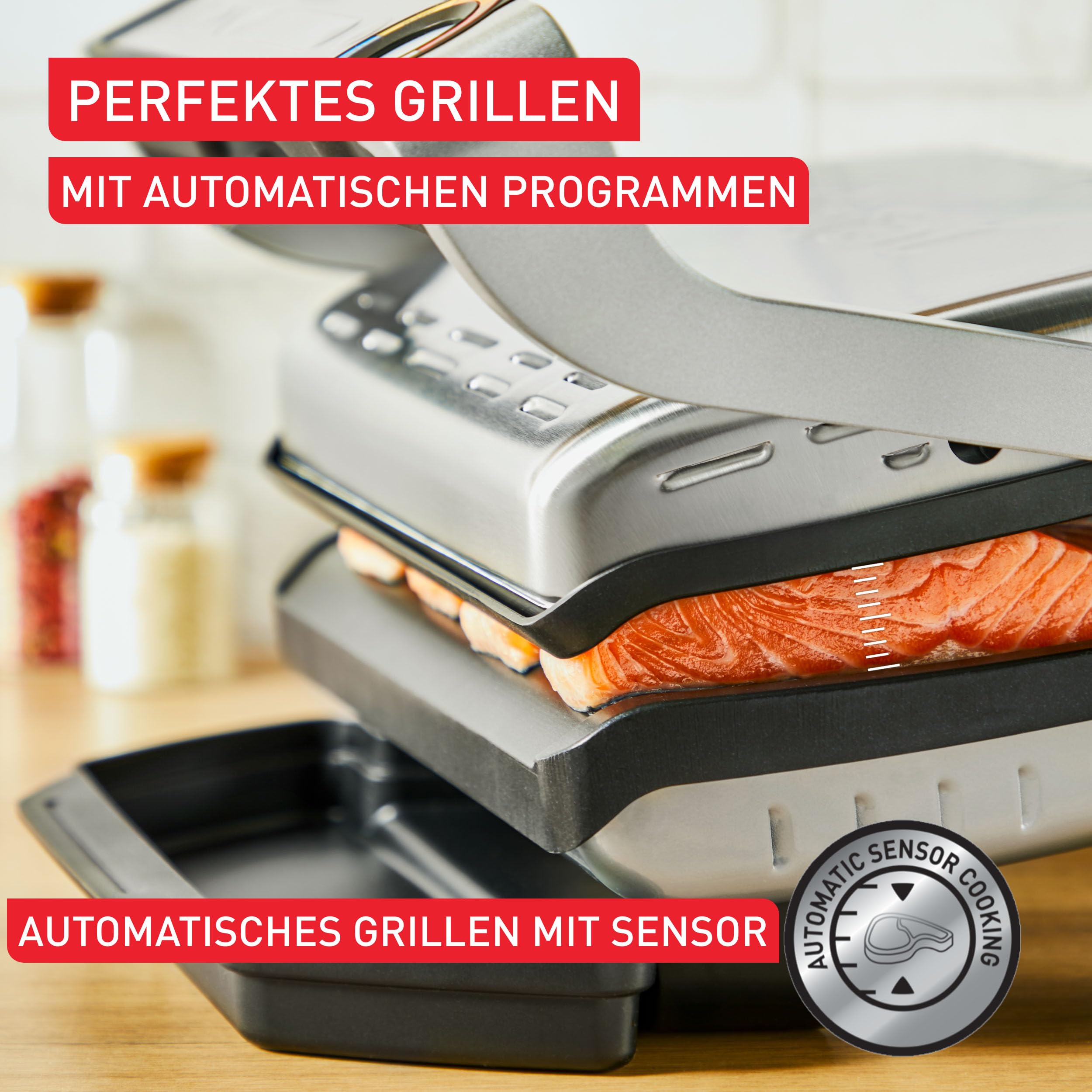 Tefal Plancha-Platten XL, kompatibel mit OptiGrill+ XL, für empfindliche Zutaten, antihaftbeschichteter Aluminium-Druckguss, Schwarz, XA729810