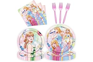 96 Pcs Birthday Plates and Napkins Party Supplies