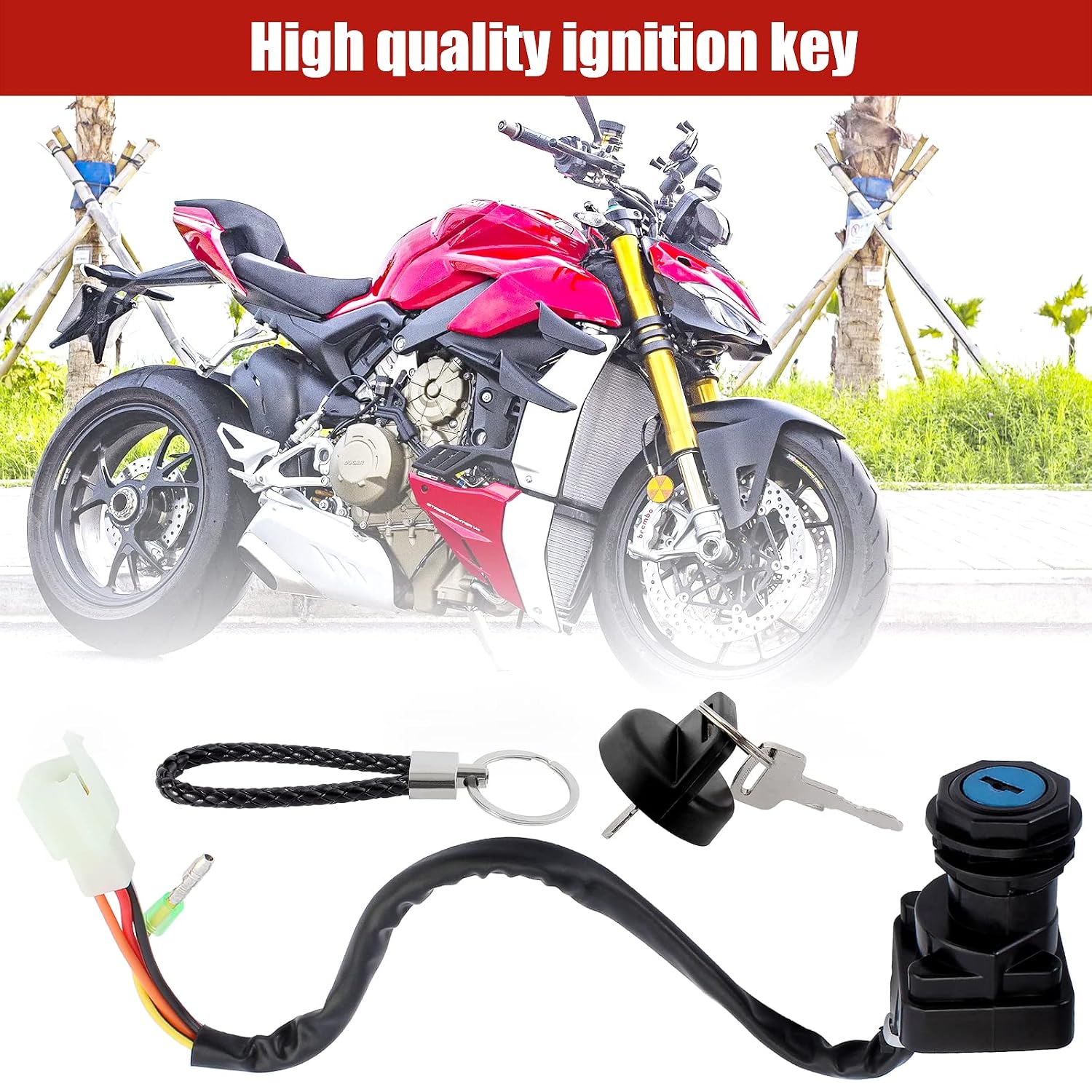 LT80 LT80S Ignition Key Switch Compatible with Suzuki Quadsport 50 80 LTZ50 LTZ50Z 37110-40B00 LT-80 LT-80S LT-Z50 LT-Z50Z ATV