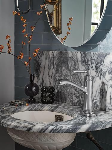 Miniatura 3 de Moen 6803 Dartmoor - Grifo de lavabo de baño con placa opcional, cromado