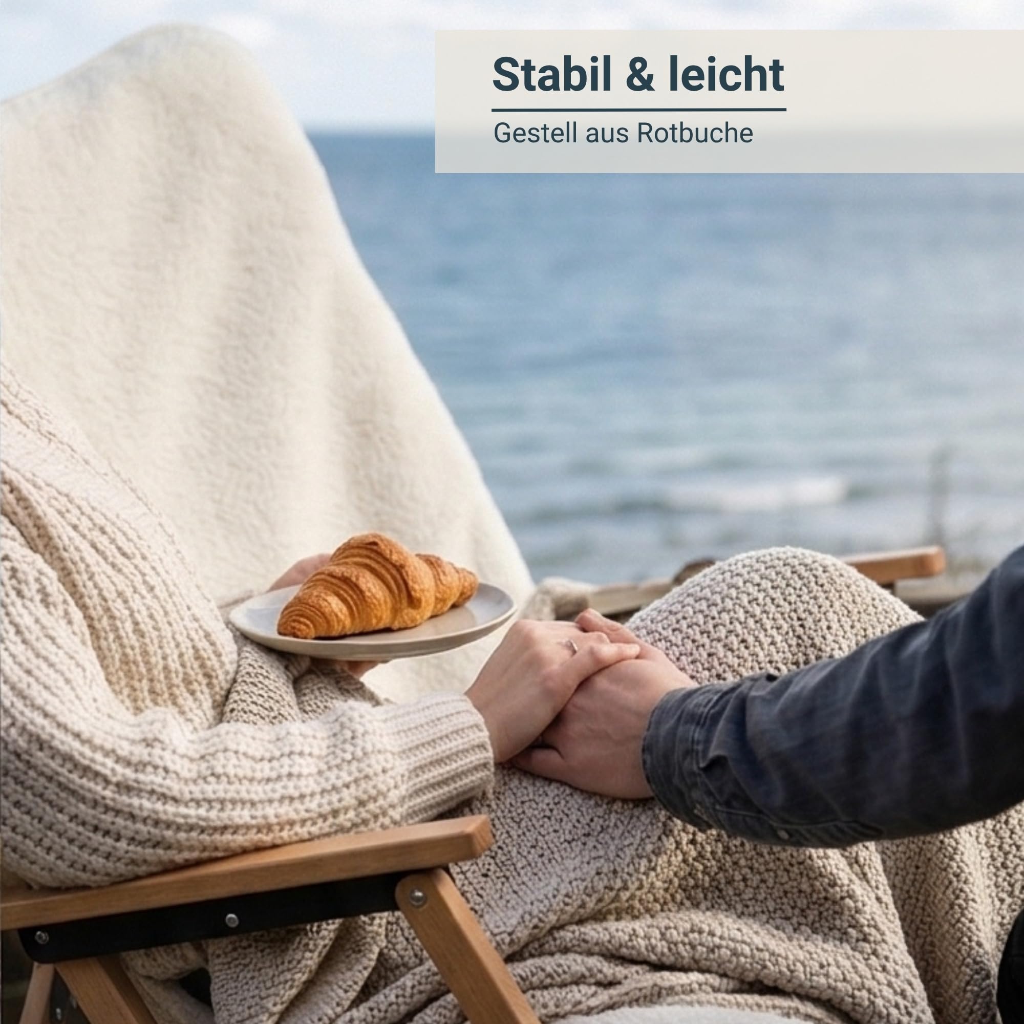 osoltus Faltsessel Sessel Campingsessel Holz m.Fellbezug Greg