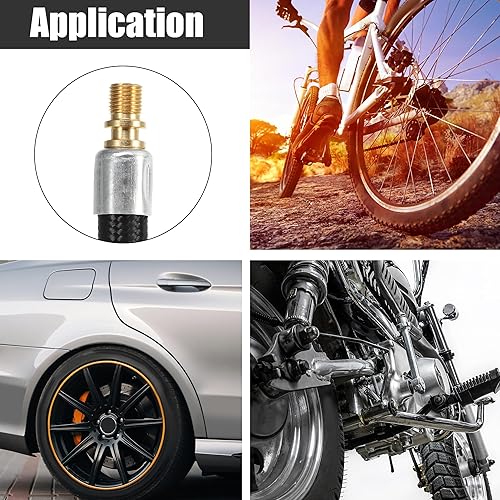 Miniatura 3 de uxcell 2 unids 23.6 in 23.62 "válvula de neumático conectar tubería con boquillas de gas, inflador de portabrocas de aire, bomba de compresor,