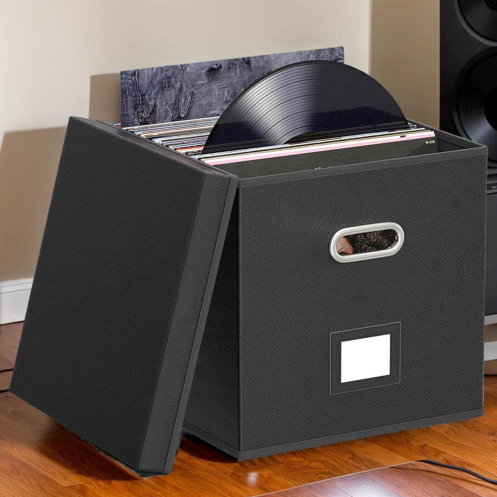 Generico Archiviazione Dischi - Portadischi Impilabile Con Coperchio | Archiviazione Per Collezioni Musica DJ Fotografia Studio