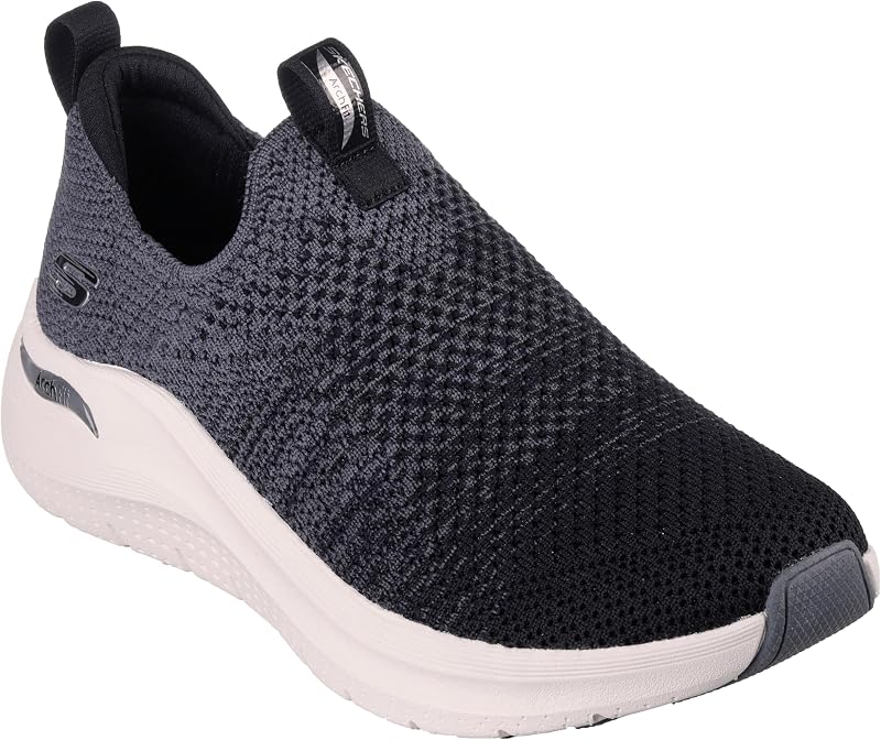 Tênis Skechers Arch Fit 2.0, Preto/Cinza Escuro, 38