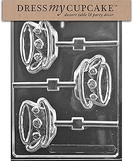 Dress My Cupcake Chocolate Candy Mold, Alice in Wonderland Tea Party Teacup and Saucer Lollipop