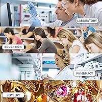 Vista 7 de Escala de laboratorio 1000gx0.0.04 oz Escala de alta precisión 0.00 oz Precisión Laboratorio Digital Balanza analítica Joyería Pantalla LCD