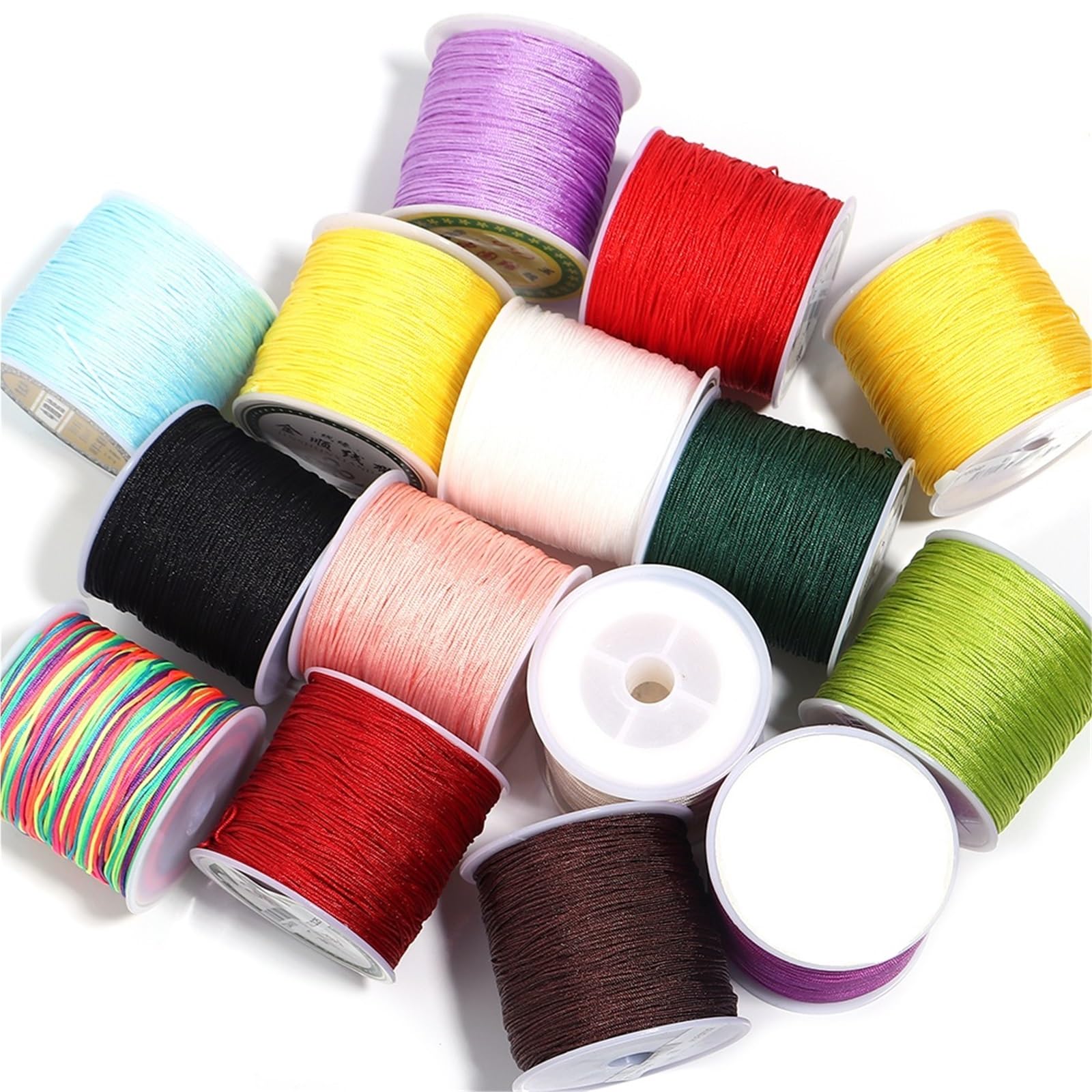 Nylon Cord Thread 10pcs 10M/Roll 0.8mm Nylon Colorful Beading Thread Cord String for DIY Making Bracelet Necklace for Making Bracelet, Necklace, Chinese Knot