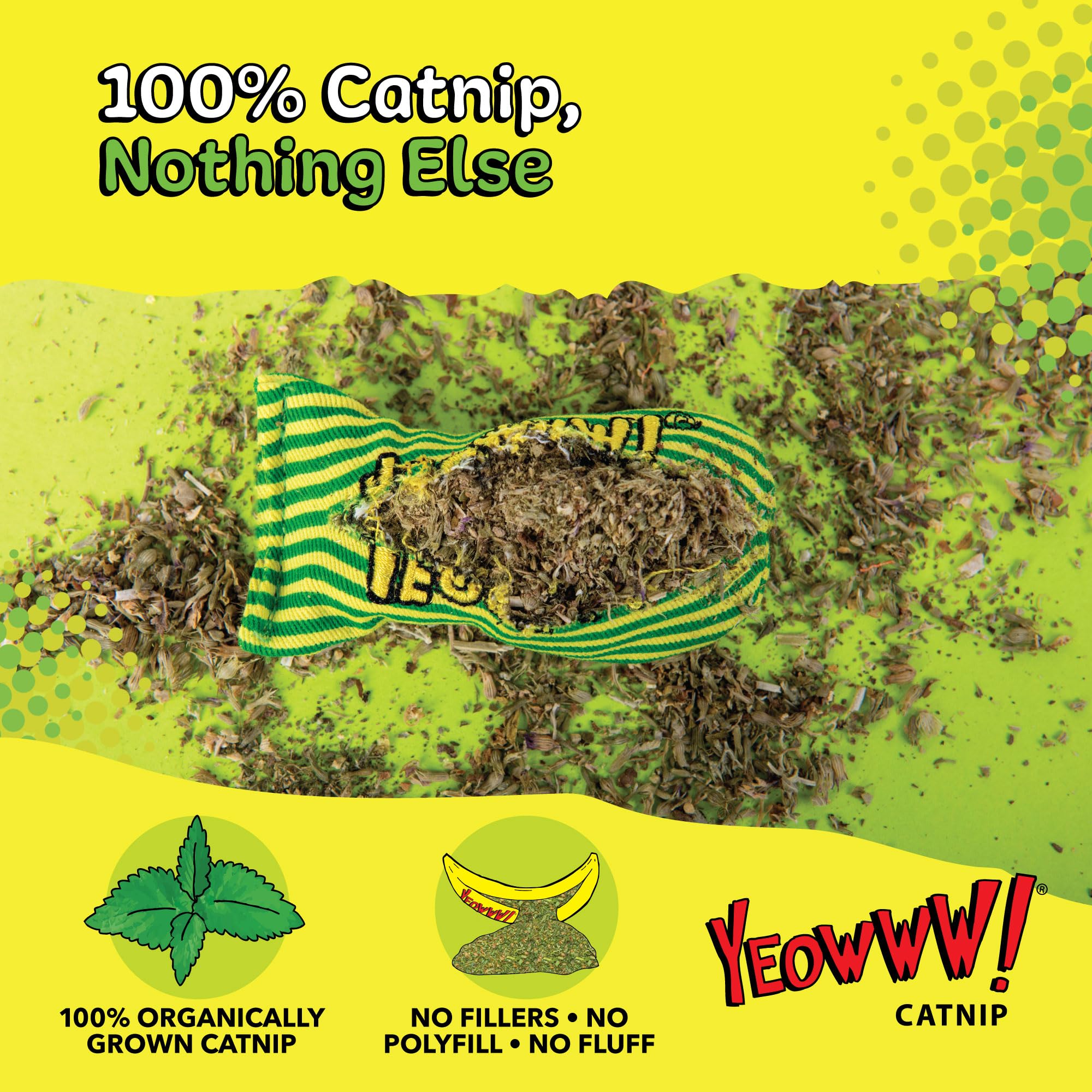 Amazon.com : Yeowww Stinkies Catnip Toy, Stripes : Catnip Toy Bags