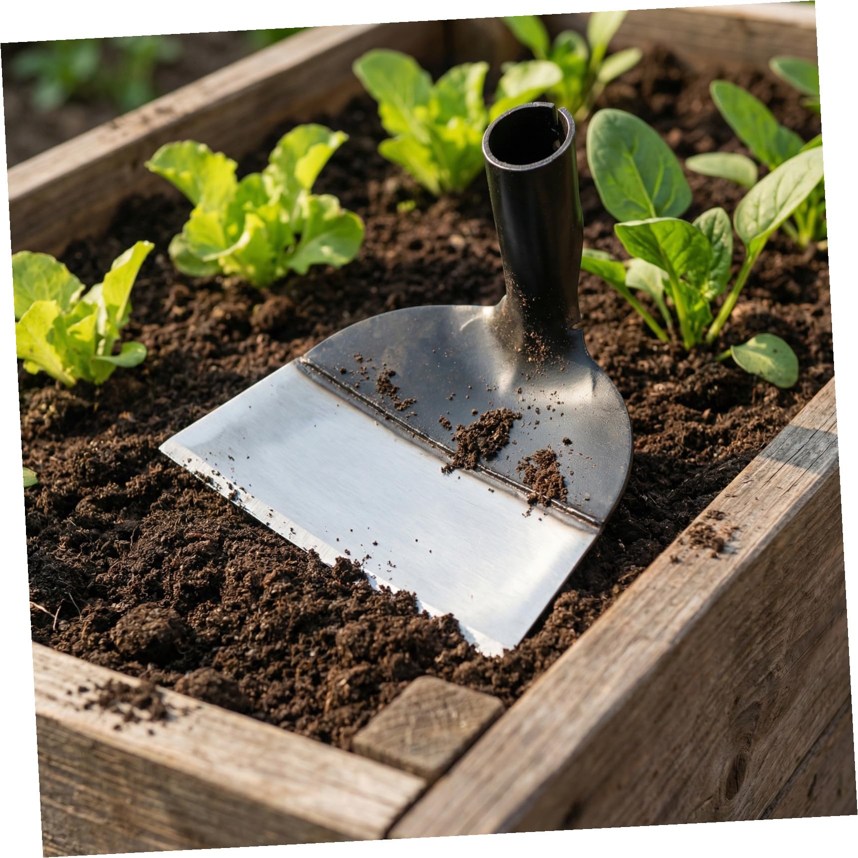 OSALADI Attrezzo da Giardino in Acciaio per Diserbo e Sarchiatura, Manuale da 23,5 Cm senza Manico, Strumento per Orto, Frutteto e Cura del Terreno