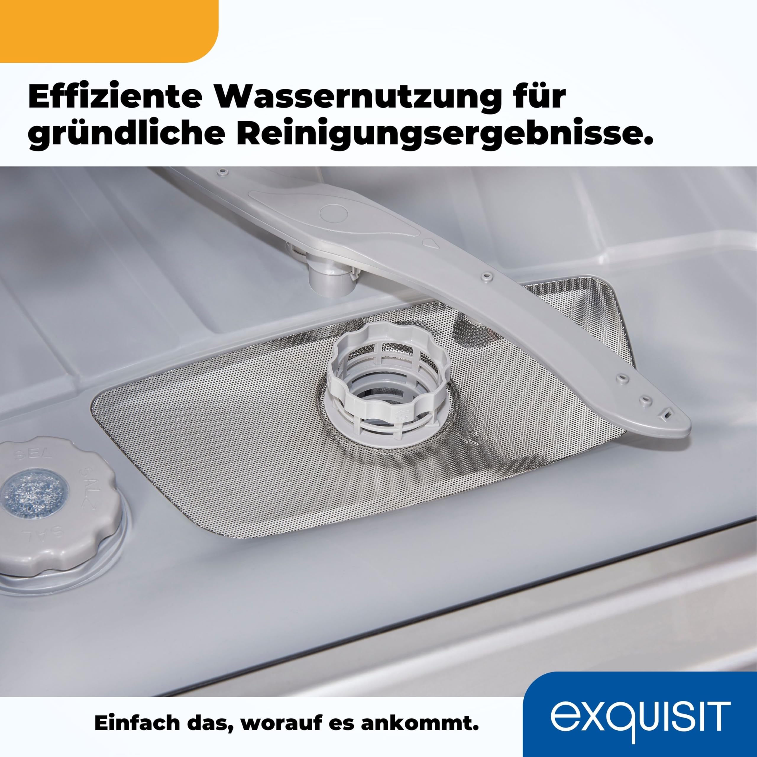 Exquisit Geschirrspüler EGSP6012-EB-030E INOX | Teilintegrierter Geschirrspüler 60 cm | 12 Maßgedecke | Spülmaschine teilintegriert 60 cm LED