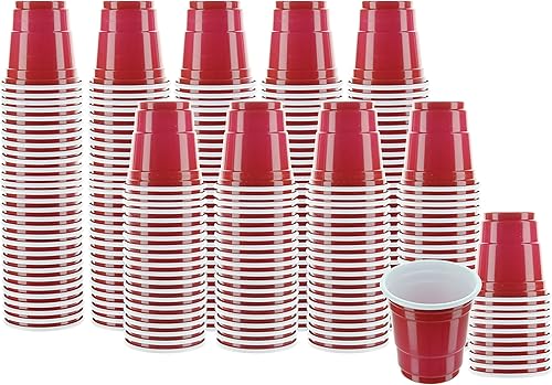 Miniatura 9 de PARTY BARGAINS Vasos de plástico de 2 onzas paquete de 240 unidades mini vasos de plástico desechables rojos chupitos de gelatina tamaño perfecto
