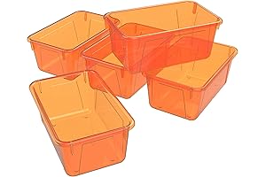 Storex Orange Storage Bins with Lids: Keep Your Belongings Organized and Secure