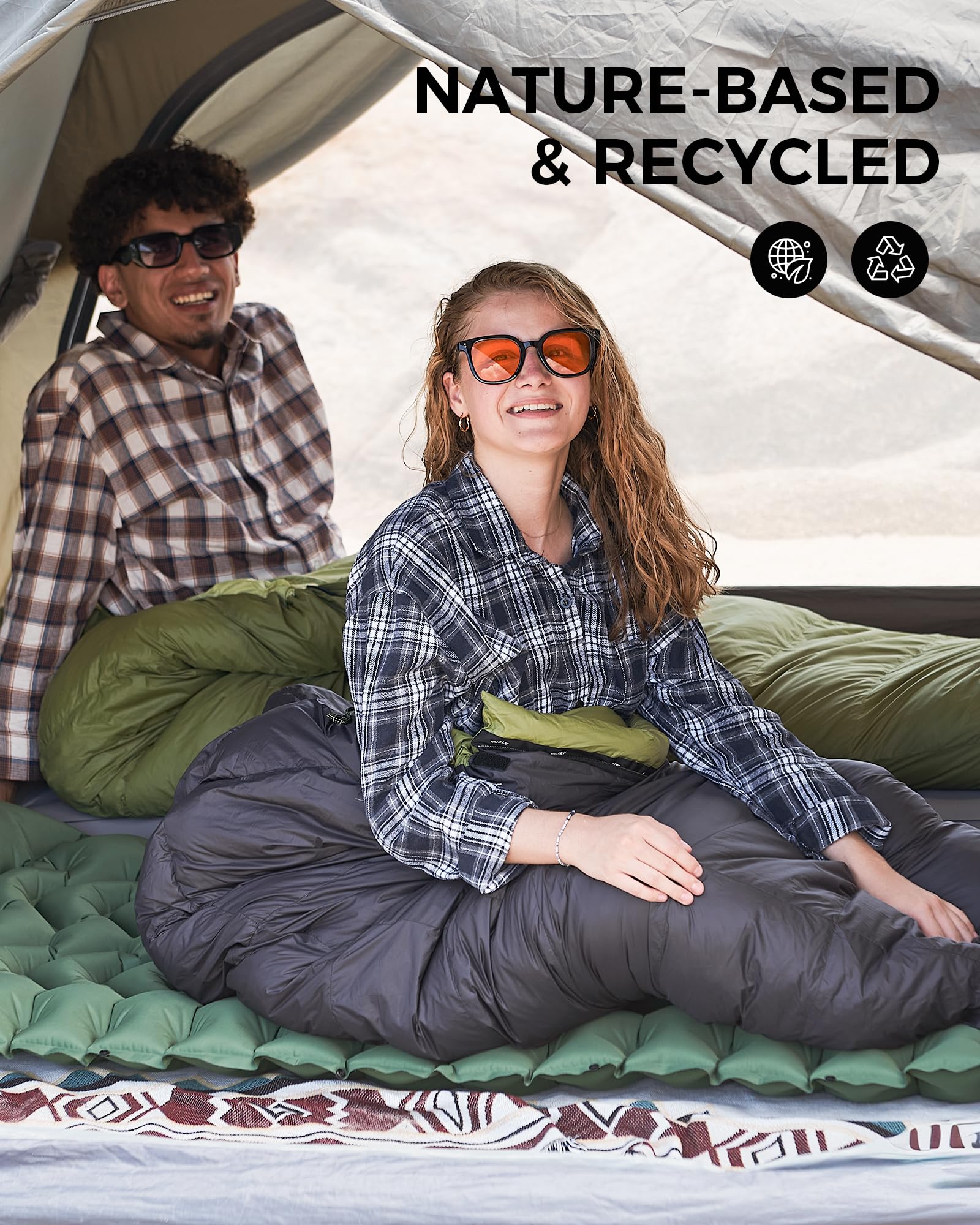 ATEPA Saco de Dormir de Momia, Saco de Dormir para Exteriores, Impermeable, Saco de Dormir para 4 Estaciones, Ideal para Adultos en Camping, Viajes y Aventuras