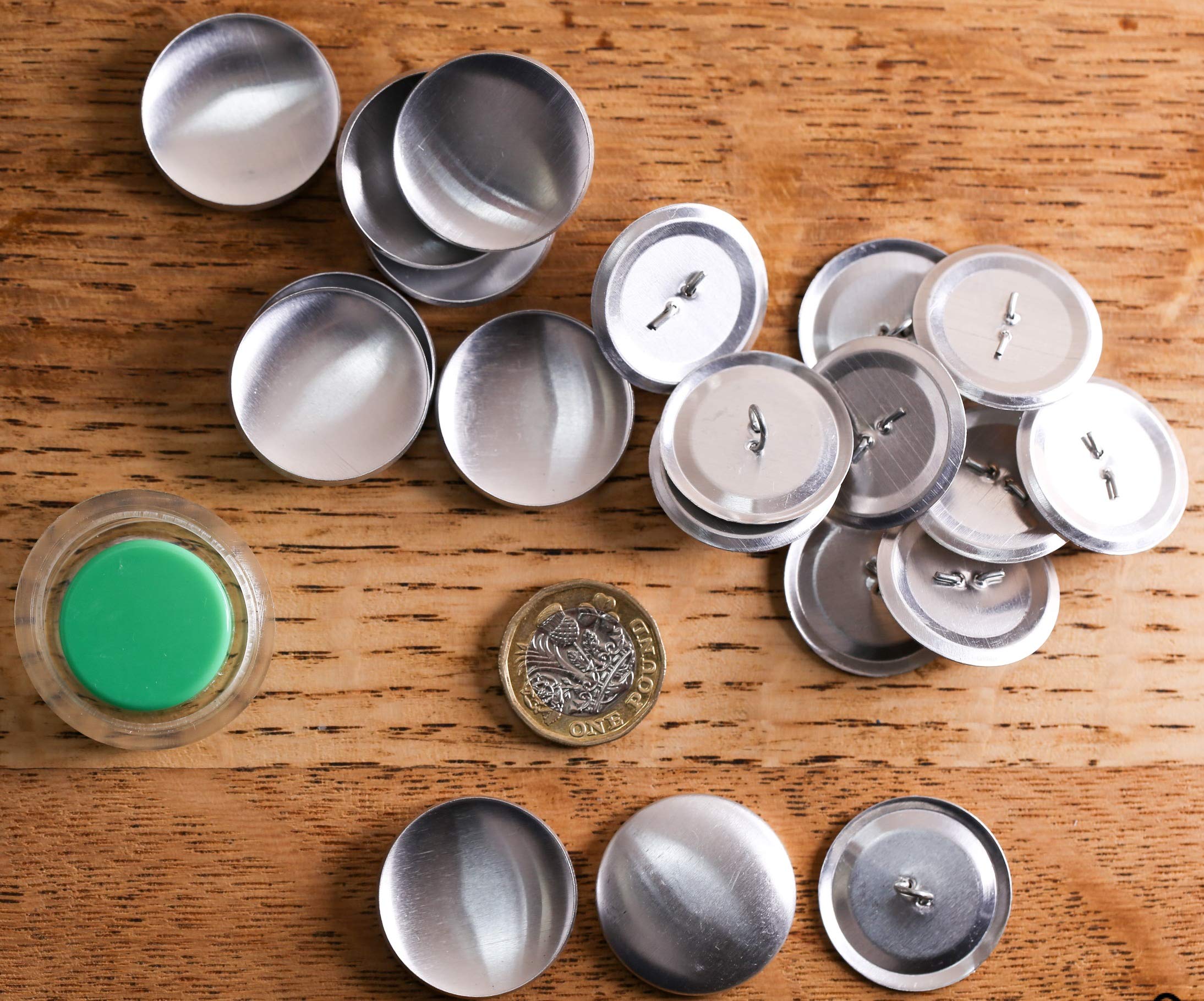 redchocol8® 44L Hand Button Making Tool and 15 Blank Self Cover Button 28mm Sewing Craft Kit