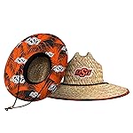 FOCO unisex adult Ncaa College Team Logo Floral Sun Straw Hat, Team Logo, One Size US