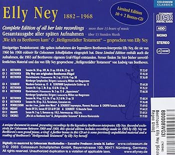 クラシック Elly Ney / Complete Edition of all ber クラシック Elly