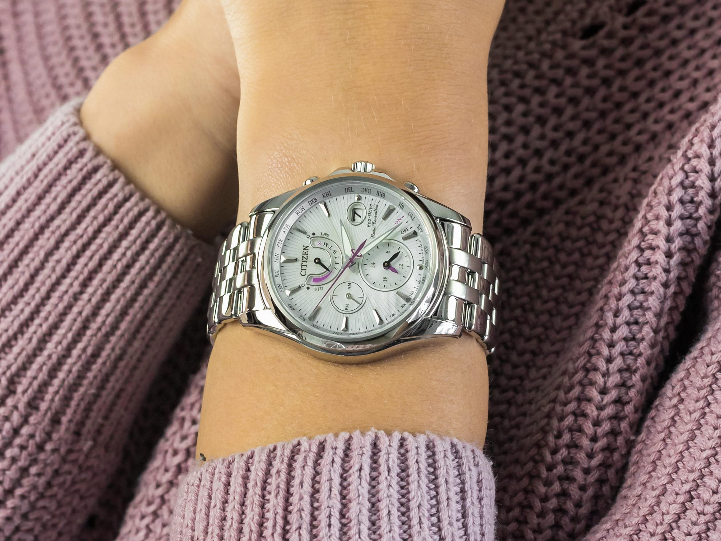 Citizen Reloj Dial Multi para Mujeres de Eco-Drive con Correa en Acero Inoxidable