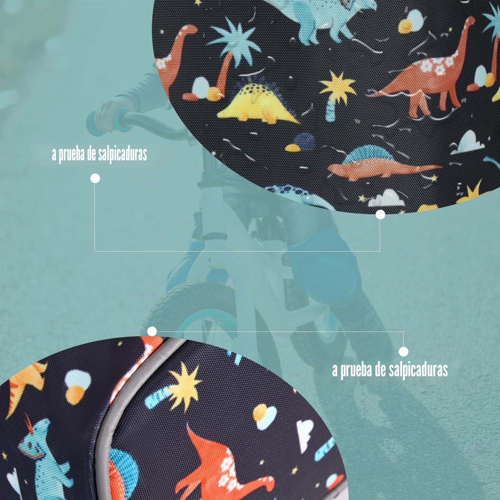 LOCAL LION Bolsa de Manillar para Niños, Cesta de Bicicleta Delantera Niña, Bolso de Manillar con Correa, Cestas de Ciclismo, Bolso de Bicicleta con Diseño Lindo
