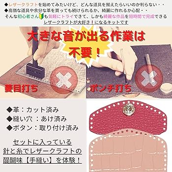 Amazon.co.jp: 3world レザークラフト キット コインケース 本