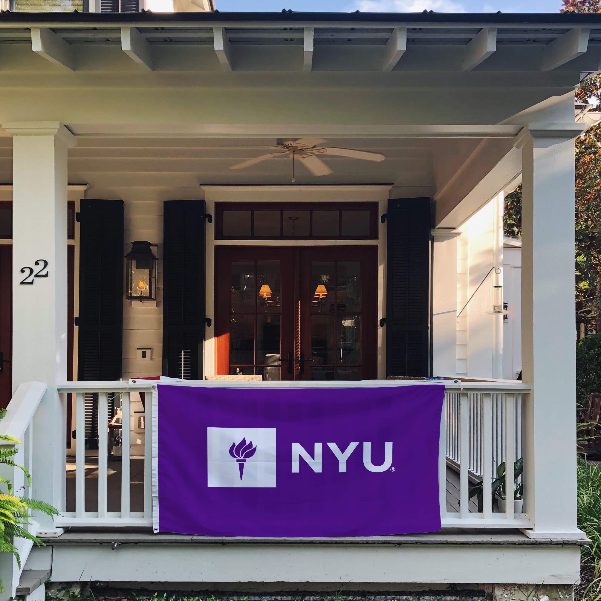 Desert Cactus New York University NCAA Flag - 3x5 Feet, 100% Polyester, Officially Licensed Indoor/Outdoor Flag - View #5