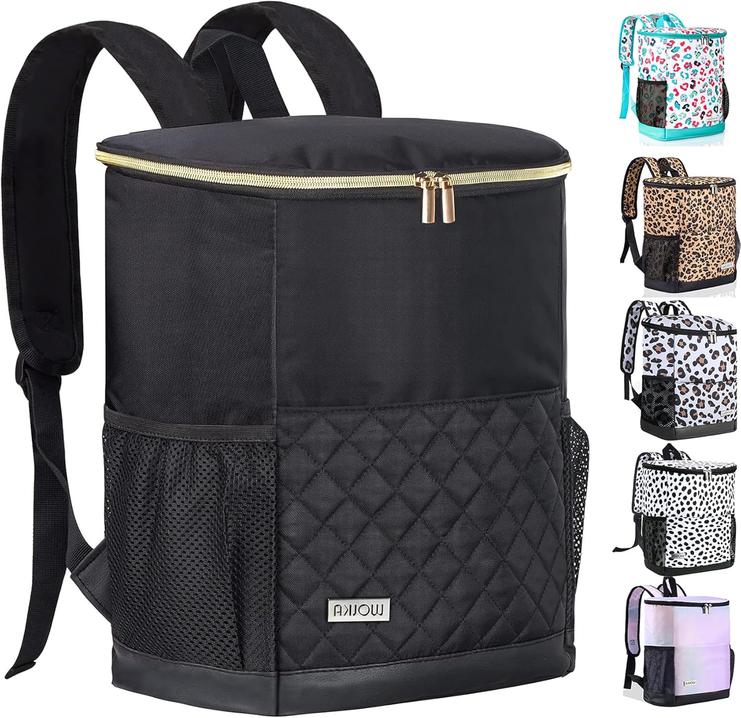 Wolka Cooler Backpack 30 Cans,Portable Backpack Coolers Insulated Leak Proof,Waterproof Soft Sided Cooler bag for Travel,Beach,Camping,Picnic,Lunch Backpack for Women Black Shark