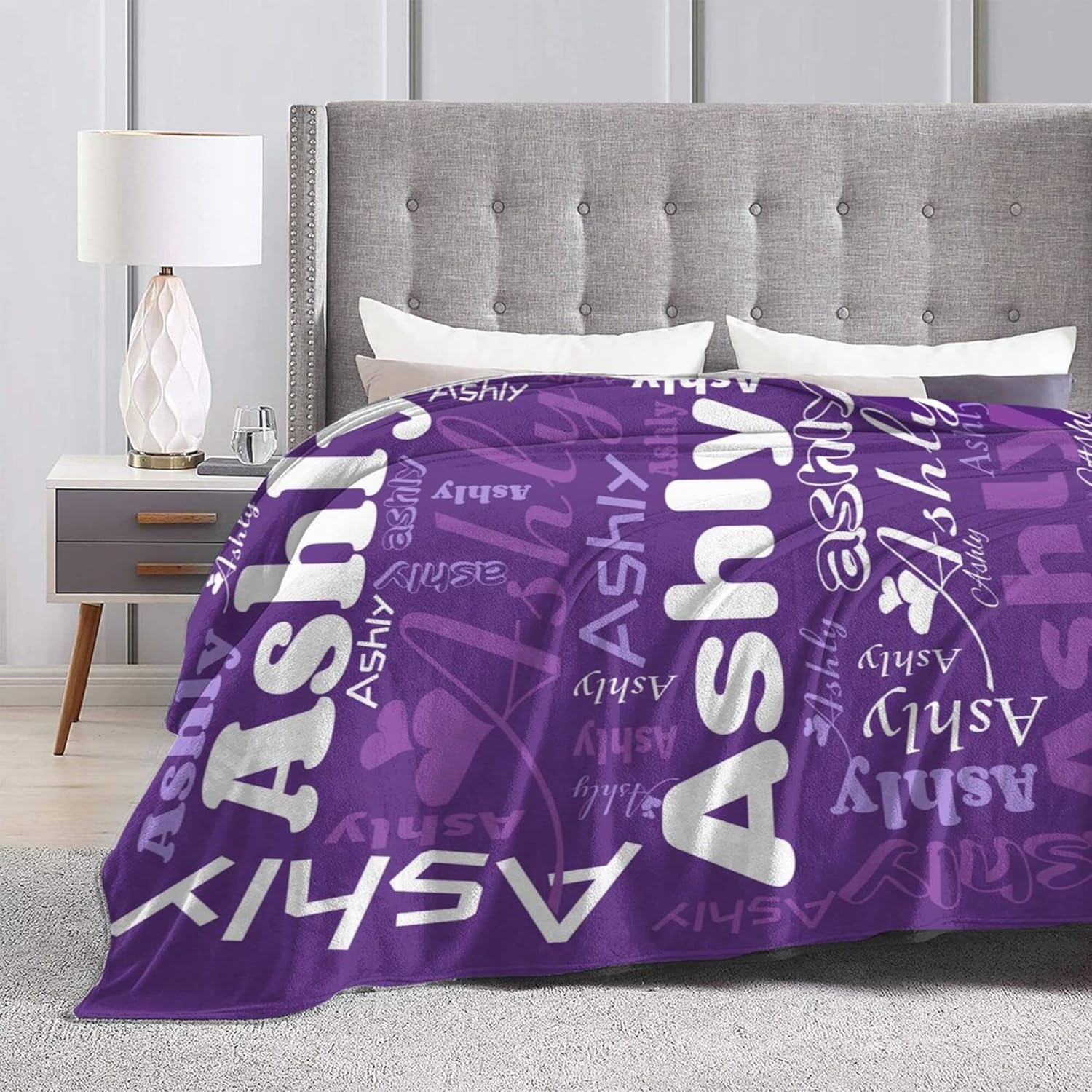 Dr.TOUGH Personalized Name Blanket for Kids Personalized Baby Blankets for Boys Girls Name Blanket for Birthday Mother's Day