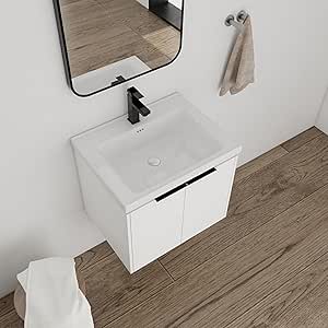 Amazon.com: 24" Bathroom Vanity with Sink, 24 Inch Floating Bathroom ...