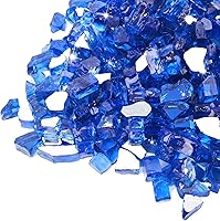 Vista 20 de GASPRO Vidrio transparente de 10 libras para mesa de hoguera, rocas de vidrio reflectante para chimenea de gas, precioso, 1/2 pulgada