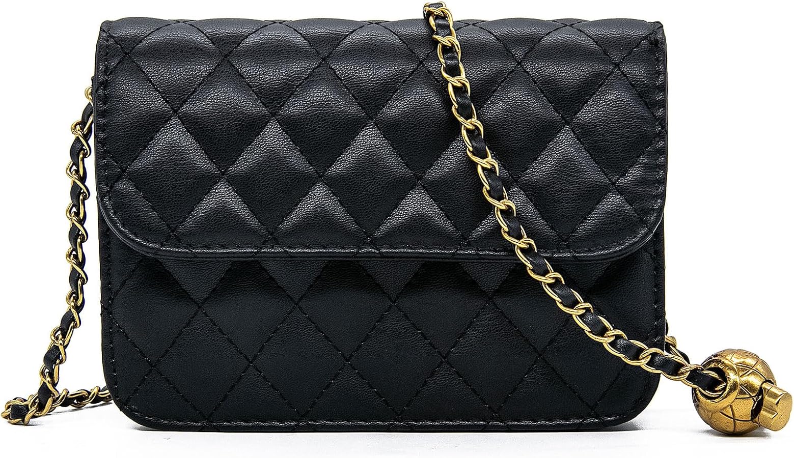 Kleine Handtasche Damen Mini-Clutch - 2 Trageriemen & Drehverschluss Kunstleder