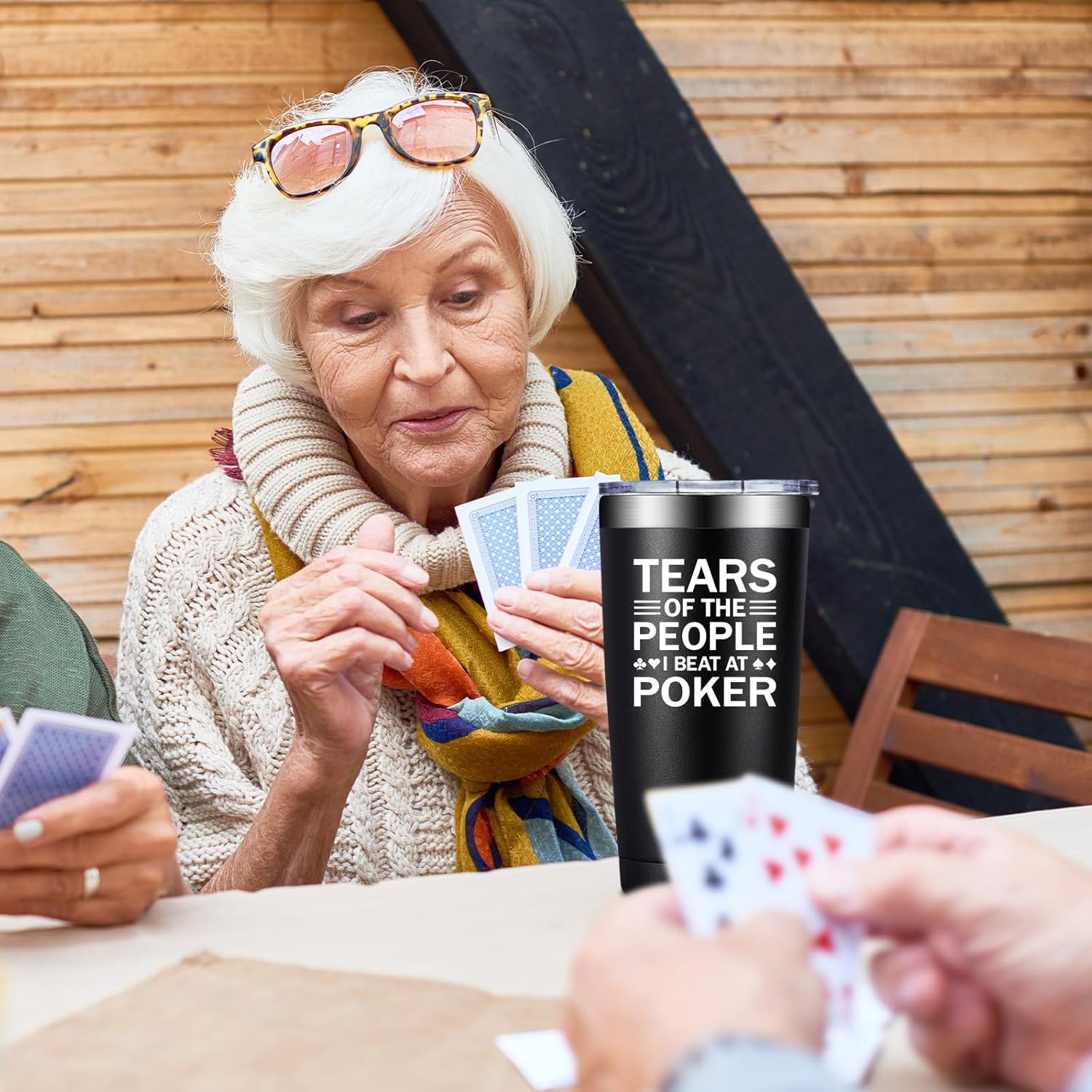 SpenMeta Poker Gifts for Men, Players, Lovers - Tears of the People I Beat at Poker - 20 Oz Tumbler Cup - Image 6