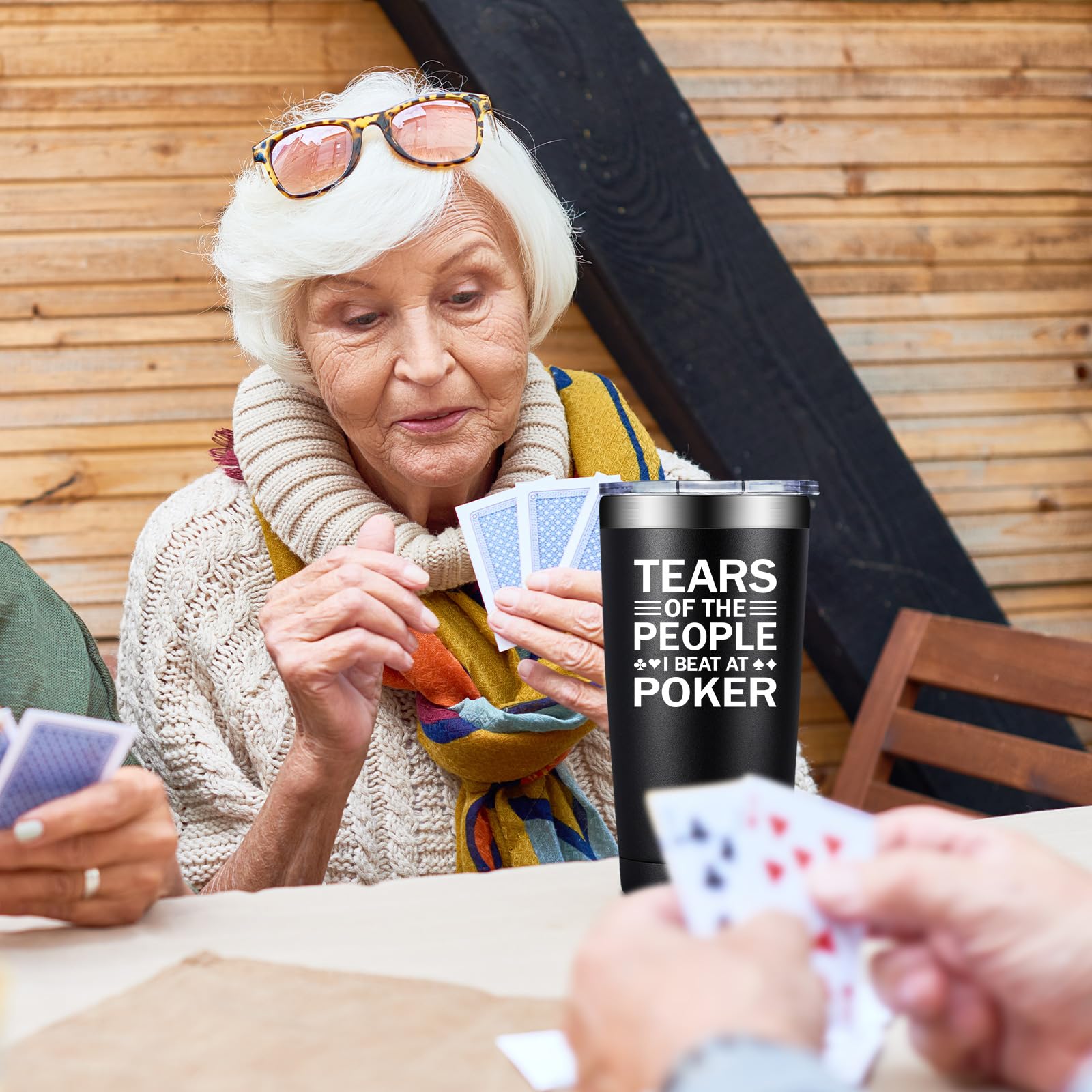SpenMeta Poker Gifts for Men, Players, Lovers - Tears of the People I Beat at Poker - 20 Oz Tumbler Cup