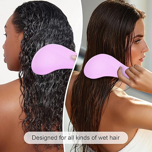 Miniatura 5 de Cepillo de pelo, 4 cepillos de pelo para mujeres y hombres, cepillo para cabello rizado bebé hombre mini cepillo de pelo de niño pequeño púrpura