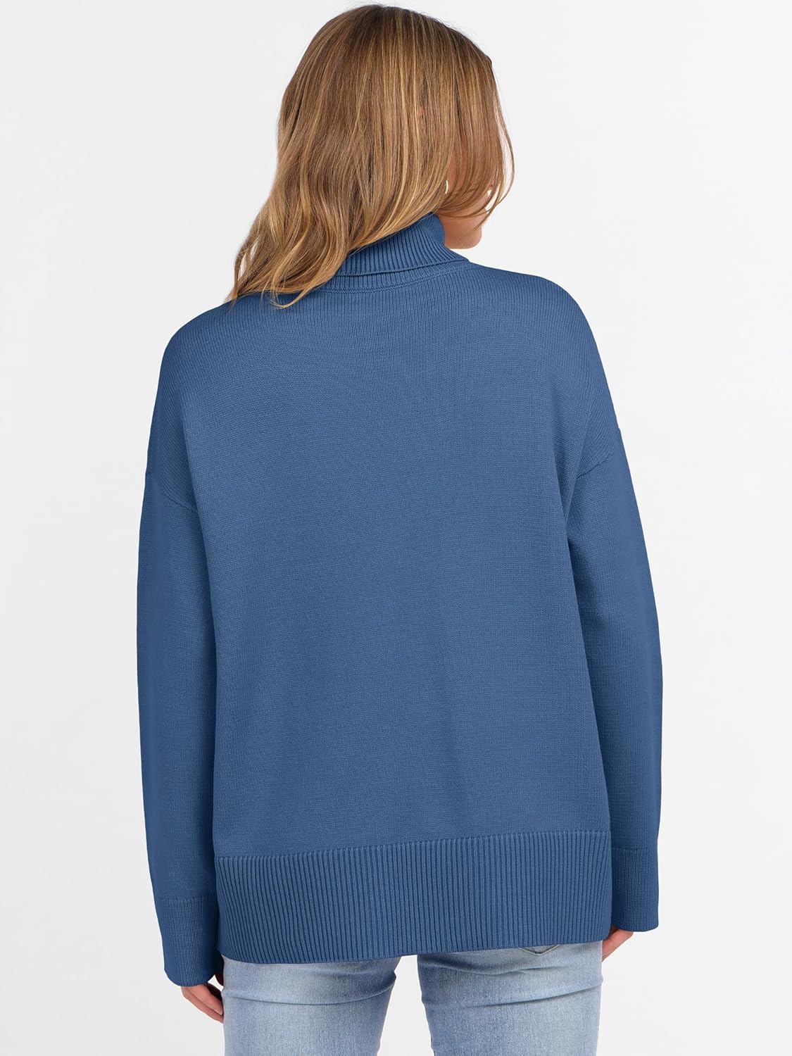 ANRABESS Womens Turtleneck Sweaters Oversized Chunky Long Sleeve Knit High Low Hem Pullover Top 2026 Fall Winter Fashion - Image 5