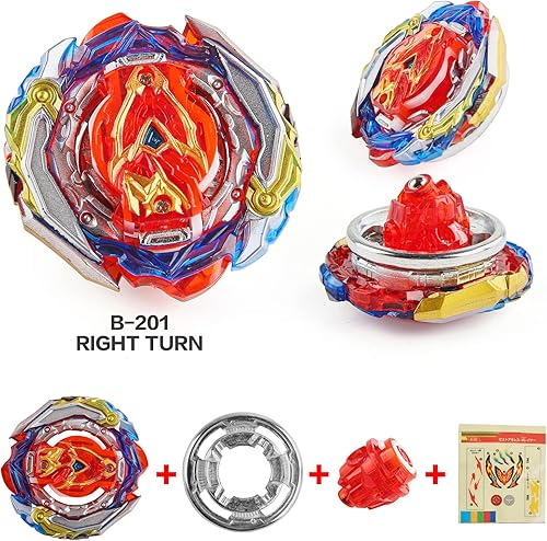 Miniatura 6 de Bey Battling Top Set Burst Gyro Toys Regalo para niños niños de 6 8 10 12+ Juego de batalla de combate 4 tapas giratorias de 2 lanzadores