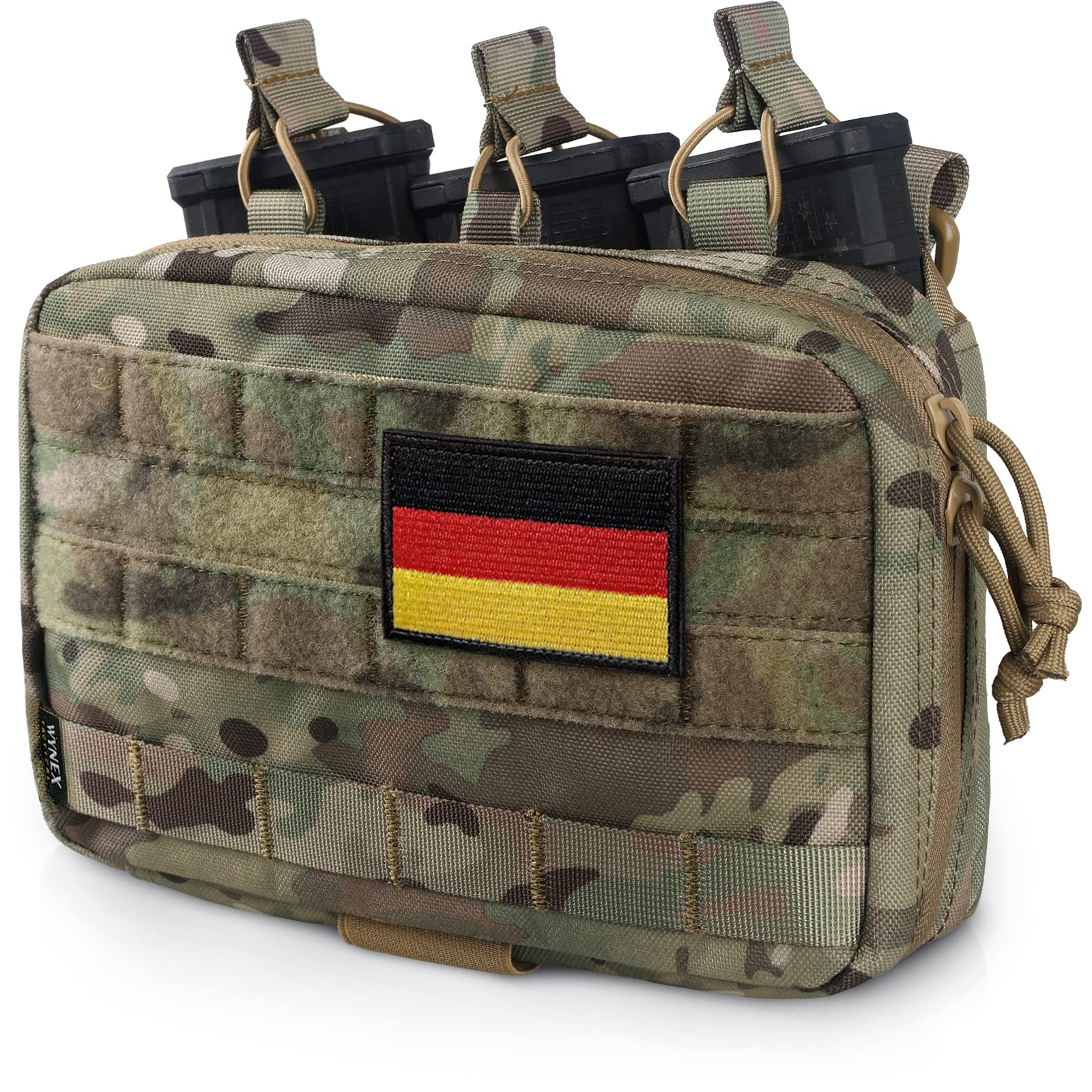 Wynex Custodia Tattica Admin Pouch per Porta Caricatori 5.56，Molle Tasca Utility Militare Borsello Tattico Tasche Tattiche softair per HK416 M4 M16