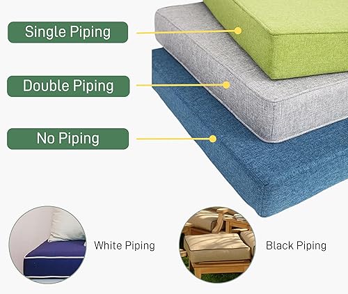 Miniatura 5 de Kiyeocca Funda de cojín de banco de tamaño personalizado, funda de asiento de ventana de bahía, funda de cojín de banco de piano, juego de funda de