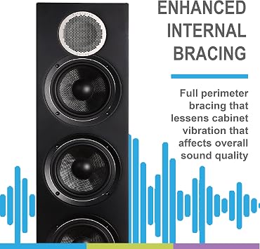ELAC DFR52-BK Debut Reference Floorstanding Speaker Pair - Black/Walnut (2019)