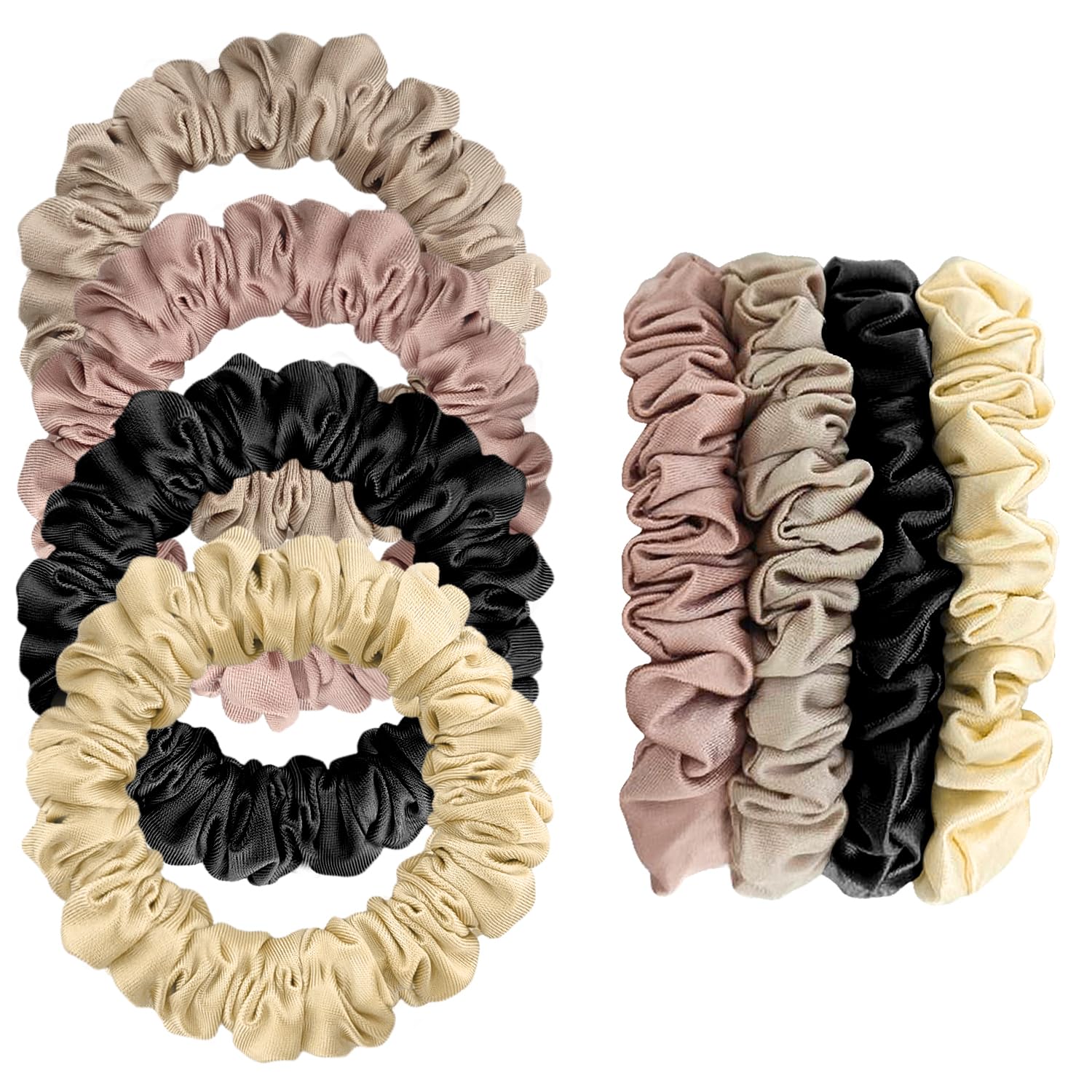 4Pcs Silk Scrunchies