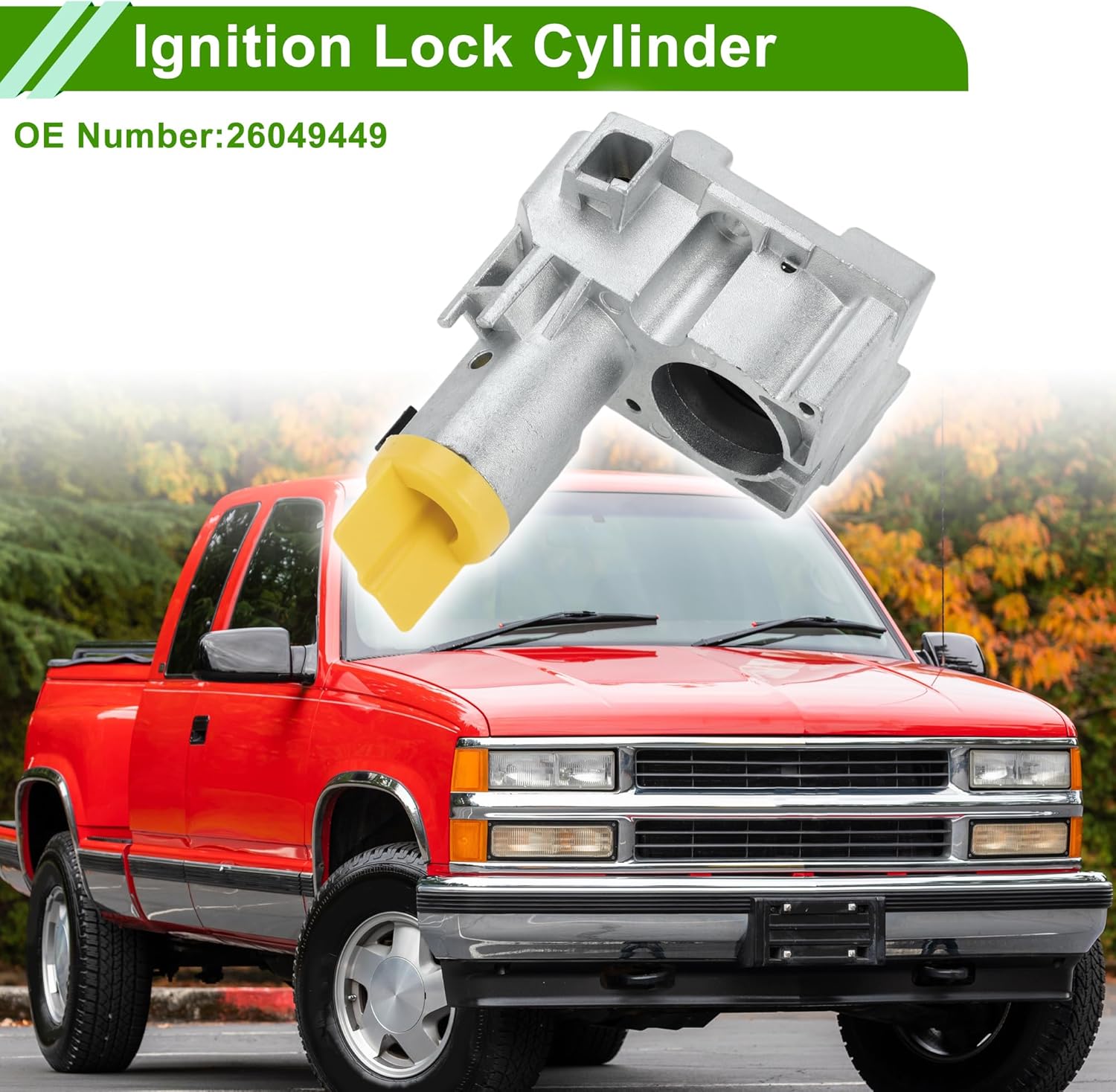 No.924-720/26049449 Ignition Lock Cylinder for Chevrolet C1500/C2500 Suburban 98-99 Silver Tone Front Ignition Lock Cylinder Housing Metal 1 Pcs