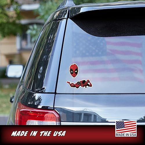 Miniatura 9 de Marvel Deadpool - Juego de 12 calcomanías de vinilo para automóvil, ventana, camión, parachoques, laptop, vaso, teléfono celular, licencia de Marvel