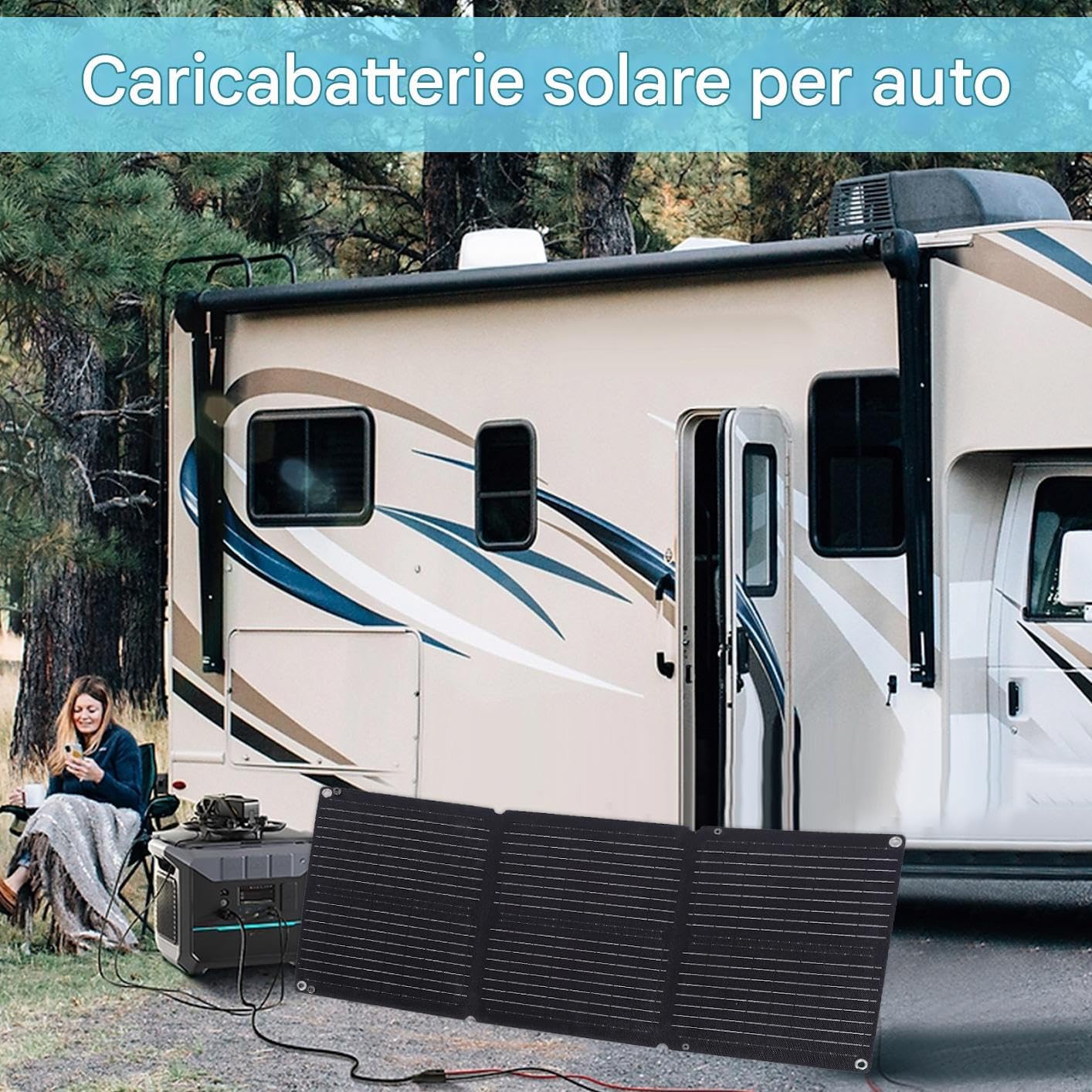 Caricatore solare a batteria 'auto, caricabatterie per auto Caricatore del | Manutenzione flessibile piegabile 12-24v automatica per viaggi per camion per veicoli