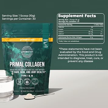 Primal Harvest Hydration Powder & Collagen Powder Supplements for Men, Bundle