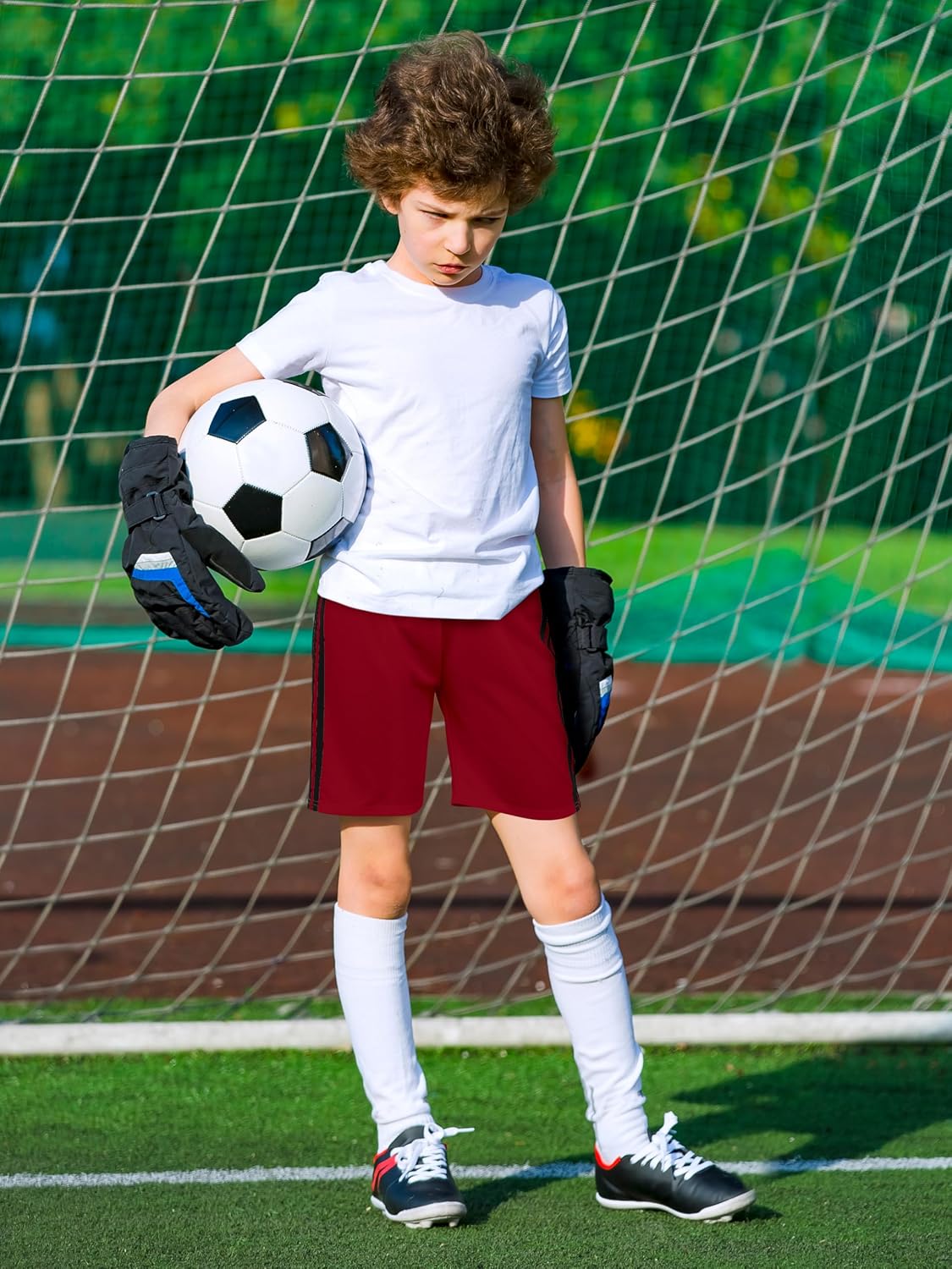 Resinta 4 Pack Boys Shorts Boys Athletic Basketball Shorts Kids Mesh Quick Dry Active Sports Gym Soccer Shorts for Summer